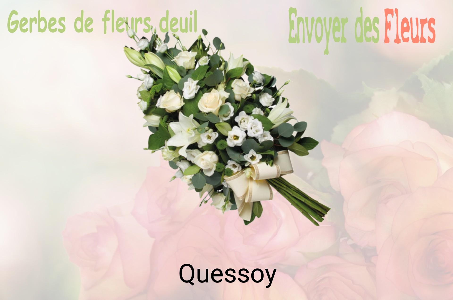 Gerbe de fleurs de deuil livrée à Quessoy
